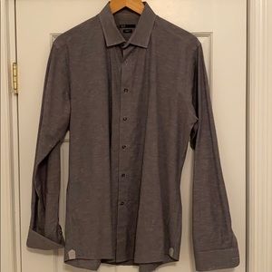 Scoop NYC Large grey dress shirt